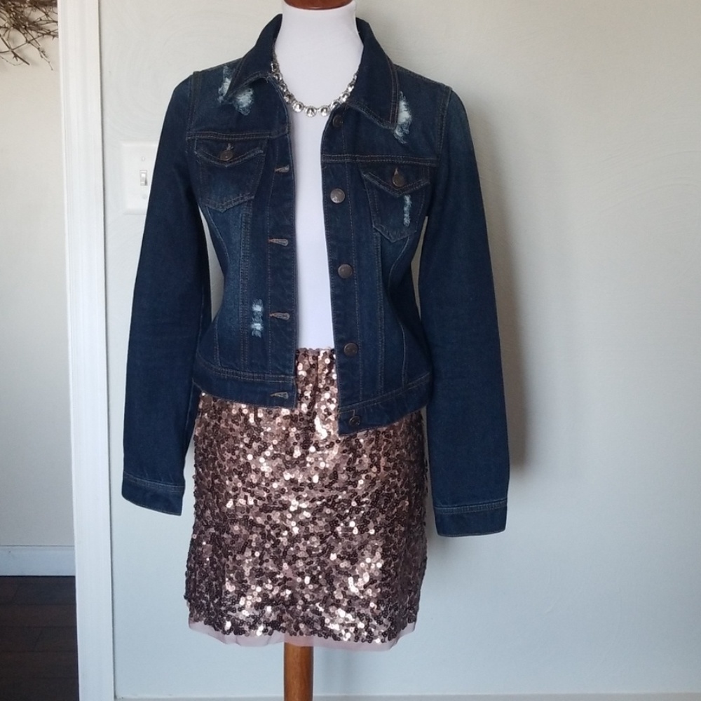 Sequin mini skirt